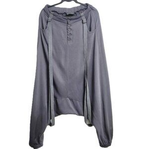 MIA INSPIRATION Avant-Garde Harem Skirt Pants  Gray 100% Cotton  Size L
